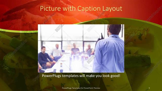 Picture with Caption presentation slide layout