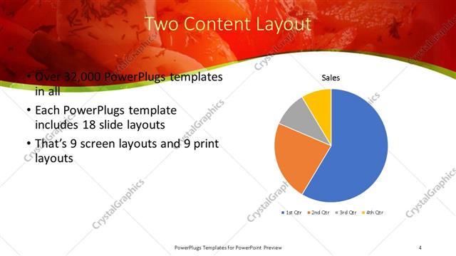 Two Content presentation slide layout