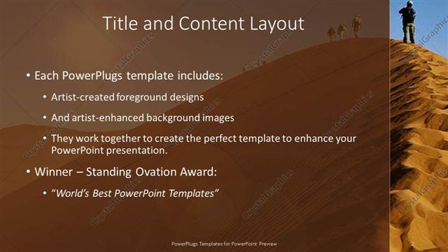 Title and Content presentation slide layout