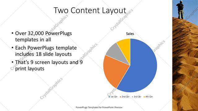 Two Content presentation slide layout