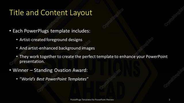 Title and Content presentation slide layout