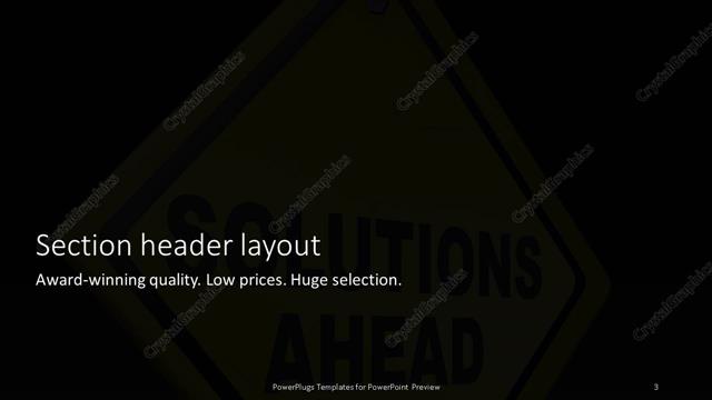 Section Header presentation slide layout