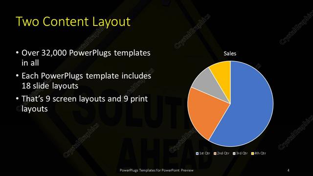 Two Content presentation slide layout