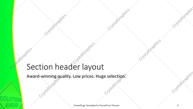 Section Header presentation slide layout