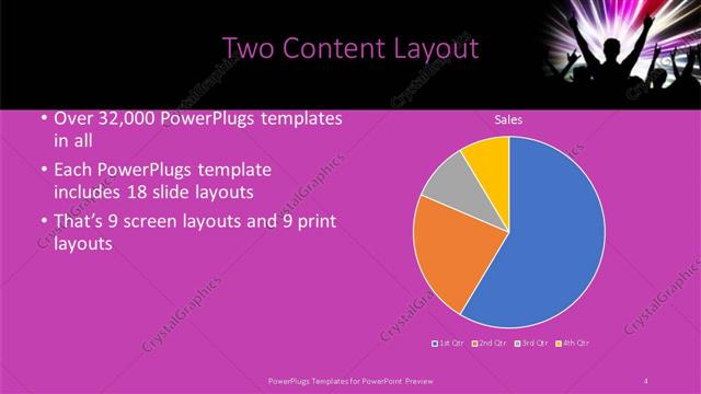 Two Content presentation slide layout