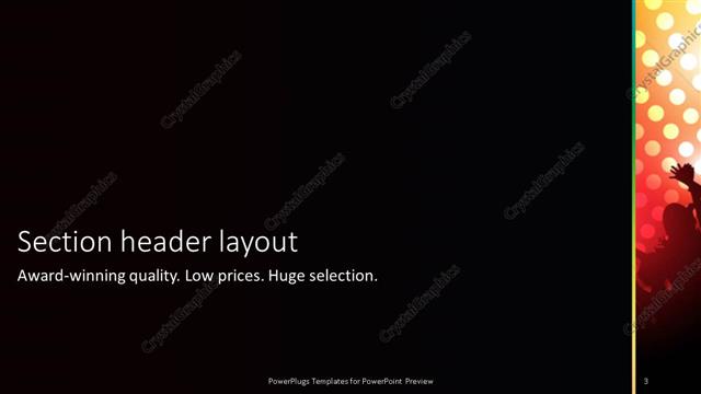 Section Header presentation slide layout
