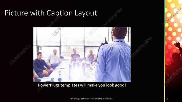 Picture with Caption presentation slide layout