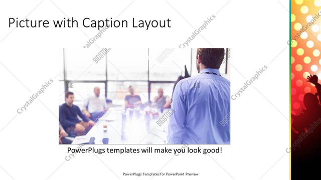 Picture with Caption presentation slide layout