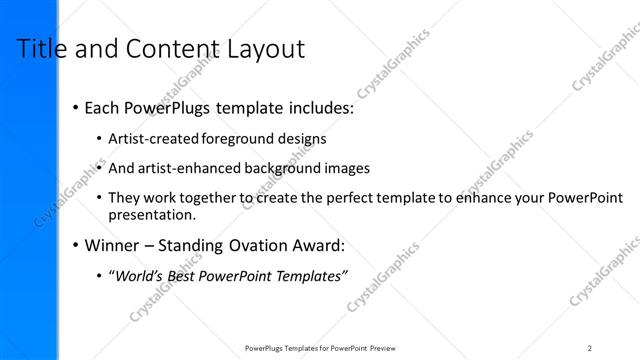 Title and Content presentation slide layout