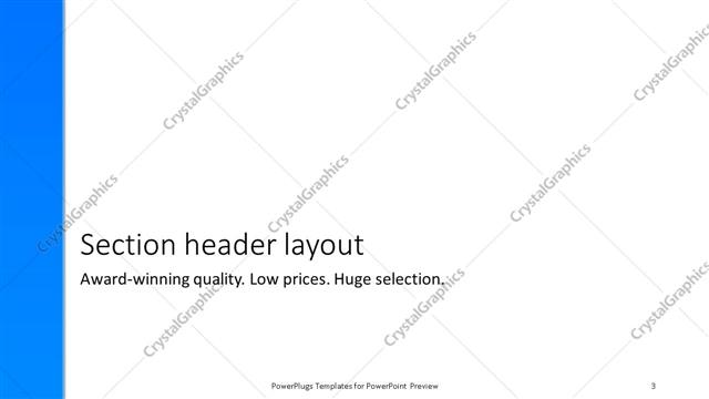 Section Header presentation slide layout