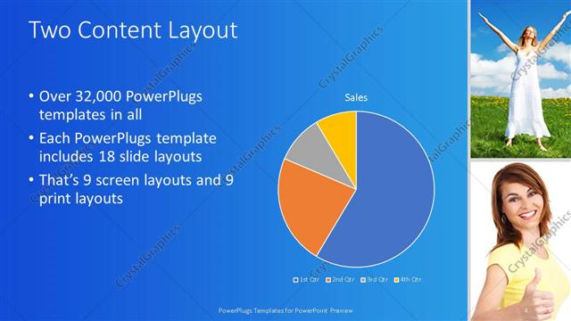 Two Content presentation slide layout