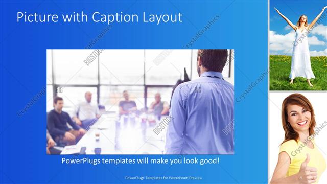 Picture with Caption presentation slide layout