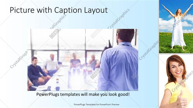 Picture with Caption presentation slide layout