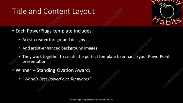 Title and Content presentation slide layout
