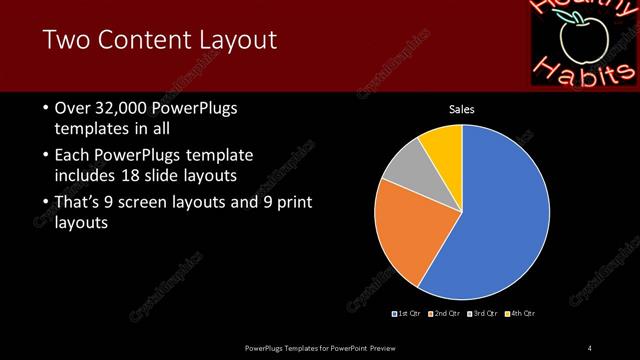 Two Content presentation slide layout