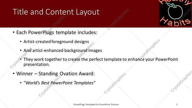 Title and Content presentation slide layout
