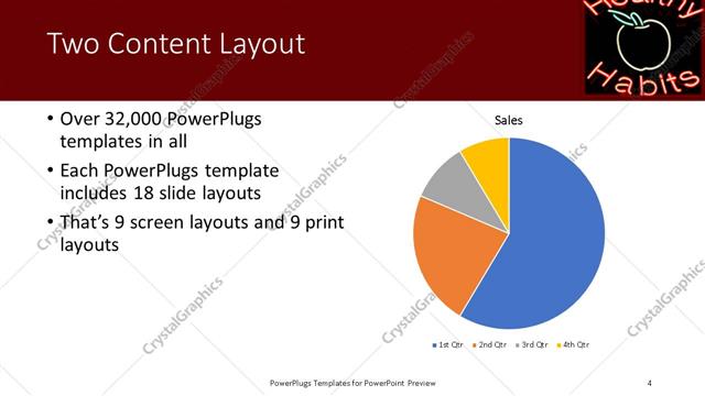 Two Content presentation slide layout