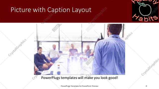 Picture with Caption presentation slide layout