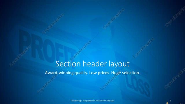 Section Header presentation slide layout