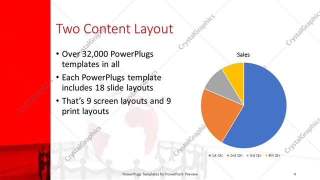 Two Content presentation slide layout