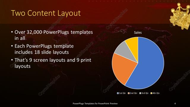 Two Content presentation slide layout