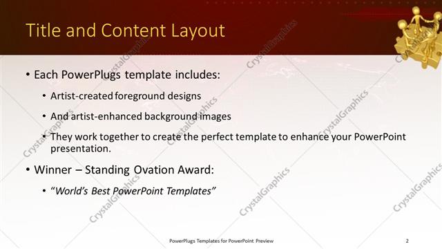 Title and Content presentation slide layout