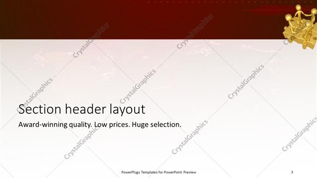 Section Header presentation slide layout