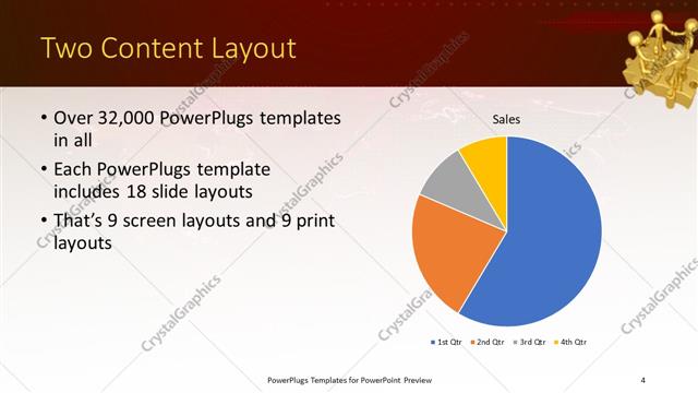 Two Content presentation slide layout