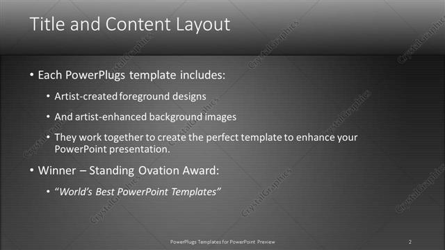 Title and Content presentation slide layout