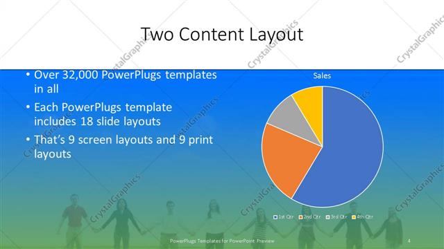 Two Content presentation slide layout