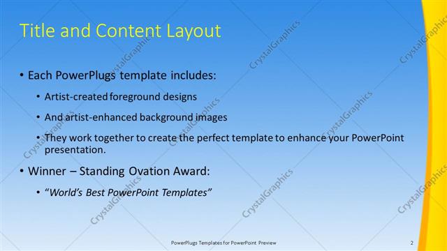 Title and Content presentation slide layout