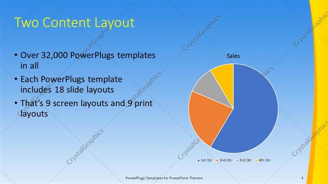 Two Content presentation slide layout