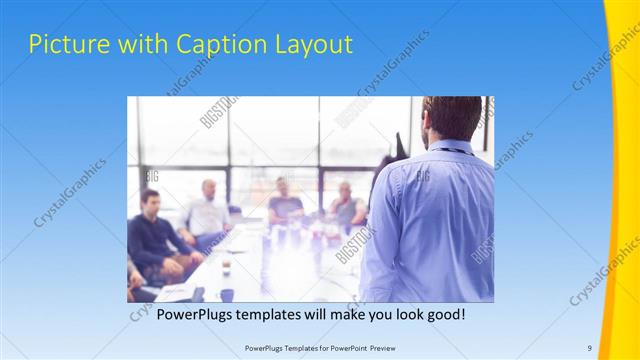 Picture with Caption presentation slide layout