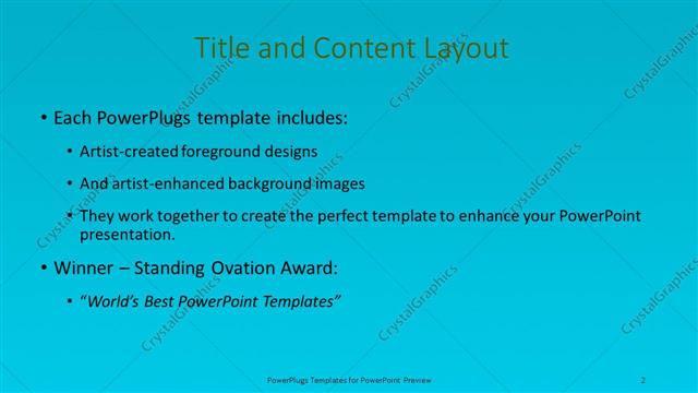 Title and Content presentation slide layout