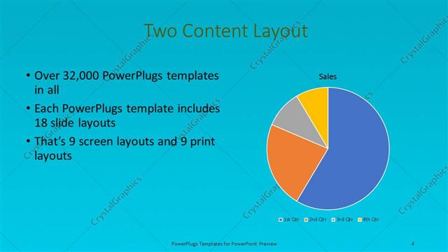 Two Content presentation slide layout