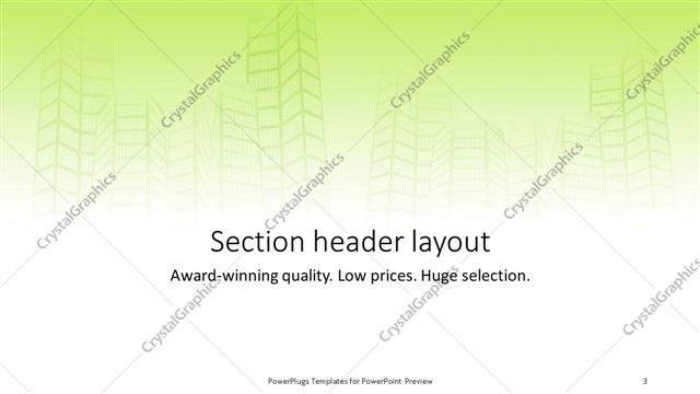 Section Header presentation slide layout