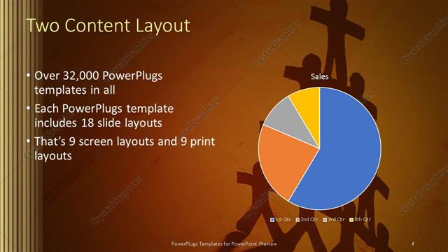 Two Content presentation slide layout