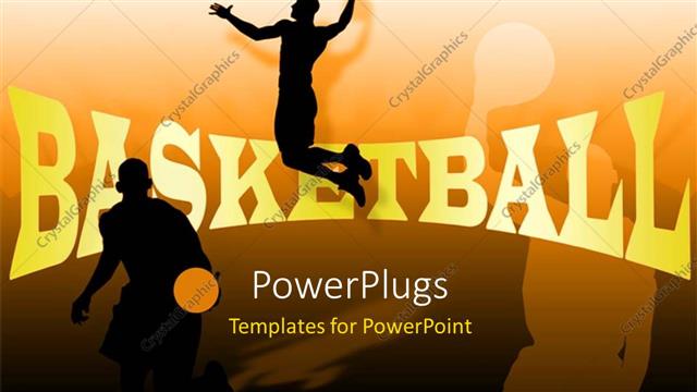  Presentation with basketball - People playing basketball with their shadows in background