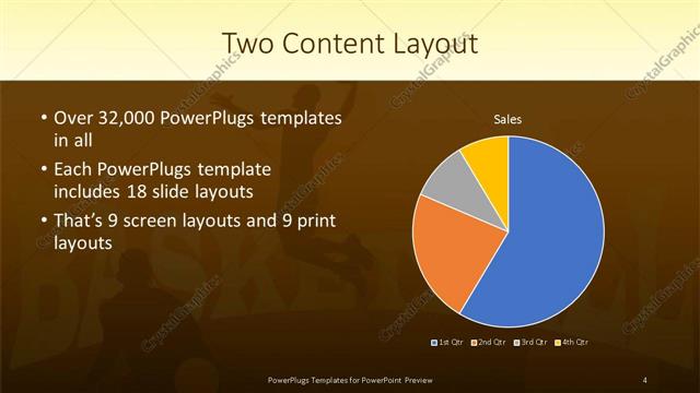 Two Content presentation slide layout