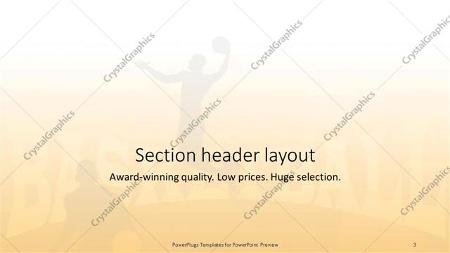 Section Header presentation slide layout