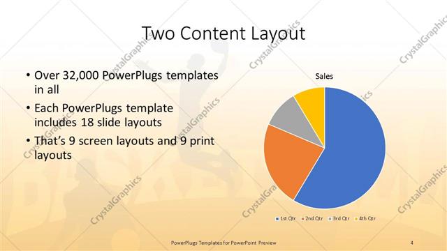 Two Content presentation slide layout