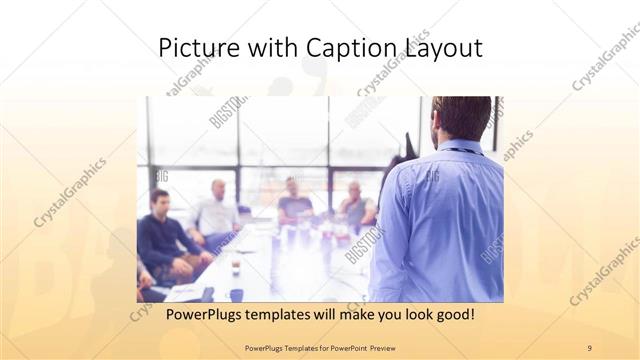 Picture with Caption presentation slide layout