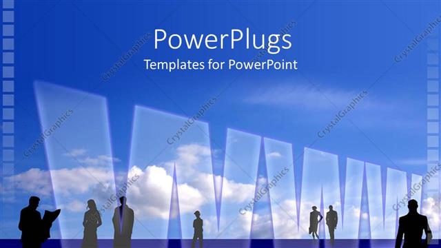  Presentation with www - People silhouette around www letters and silhouette standing against globe