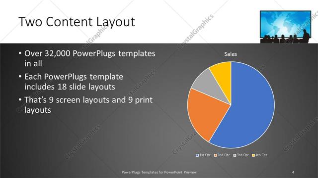 Two Content presentation slide layout