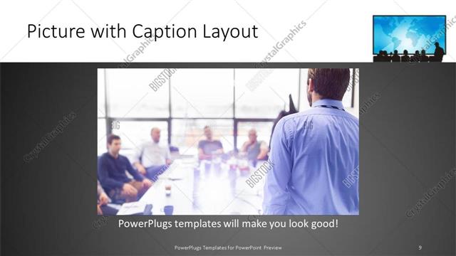 Picture with Caption presentation slide layout