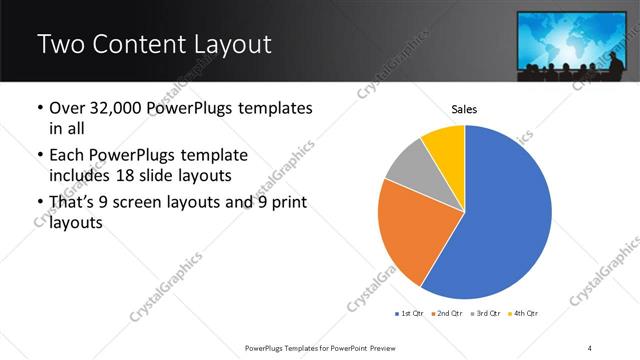 Two Content presentation slide layout