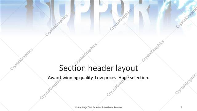 Section Header presentation slide layout