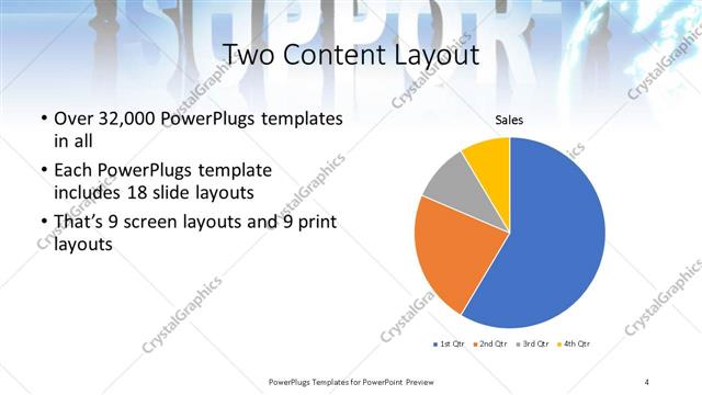 Two Content presentation slide layout