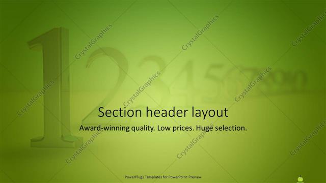 Section Header presentation slide layout