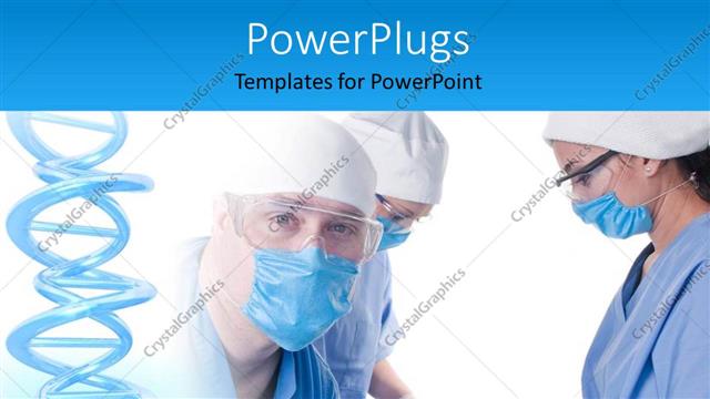  Presentation with surgical - Some people in surgical outfit performing an operation